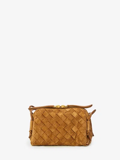 Bottega Veneta Mini Leather Bag With Adjustable Strap - Height 11.5 Cm, Width 18.5 Cm, Depth 8.5 Cm In Pattern