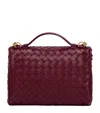 Bottega Veneta Mini Leather Bang Bang Shoulder Bag In Red