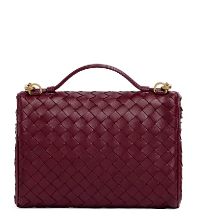 Bottega Veneta Mini Leather Bang Bang Shoulder Bag In Red