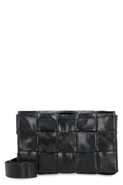 Bottega Veneta Mini Leather Handbag In Black