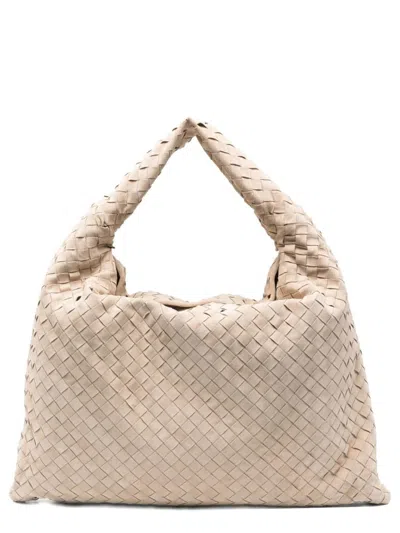 Bottega Veneta Mini Leather Handbag In Neutral