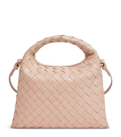Bottega Veneta Mini Leather Hop Cross-body Bag In Pink