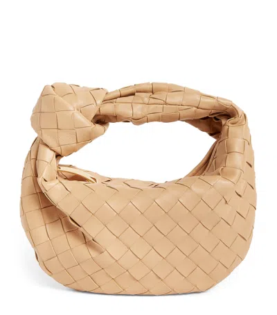Bottega Veneta Mini Leather Jodie Bag In Neutral