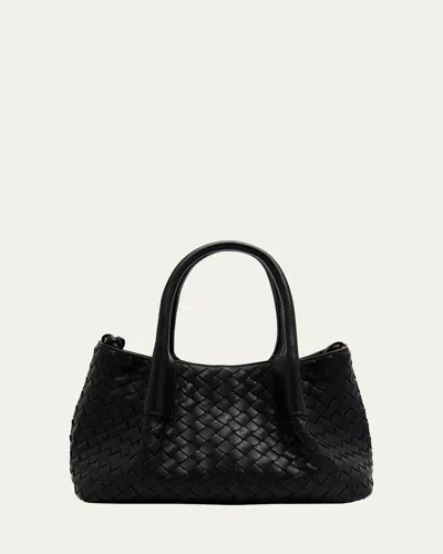 Bottega Veneta Mini Leather Tote Bag In Travertine