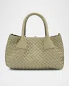 Bottega Veneta Mini Leather Tote Bag In Metallic
