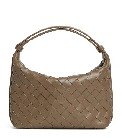 Bottega Veneta Mini Leather Wallace Top-handle Bag In Brown