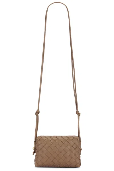 Bottega Veneta Mini Loop Bag In Pinecone & Gold
