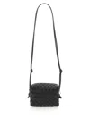 Bottega Veneta Mini Loop Leather Camera Bag In Black