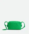 Bottega Veneta Loop Mini Intrecciato Leather Shoulder Bag In Green