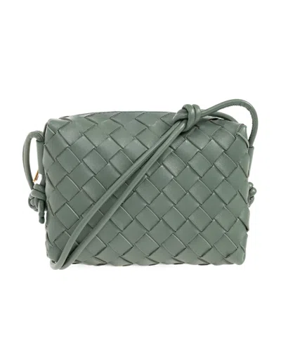 Bottega Veneta Mini Loop Camera Bag In Dark Green