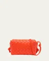 Bottega Veneta Loop Baguette Leather Shoulder Bag In Orange-gold