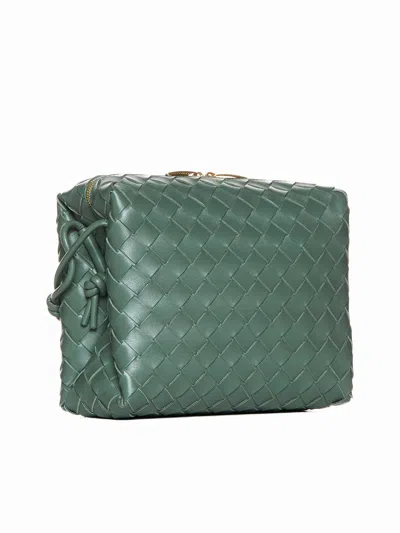 Bottega Veneta Mini "loop Camera" Shoulder Bag In Green