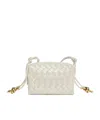 Bottega Veneta Mini Loop Knitted Crossbody Bag In White