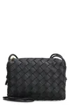 Bottega Veneta Loop Mini Intrecciato Crossbody Bag In Black