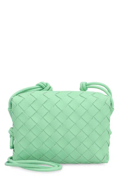 Bottega Veneta Mini Loop Leather Camera Bag In Green