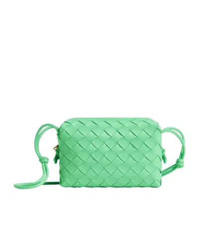 Bottega Veneta Mini Loop Shoulder Bag In Green