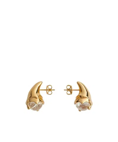 Bottega Veneta Mini Drop Earrings In Rock Crystal Quartz