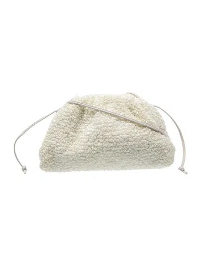Pre-owned Bottega Veneta Mini Pouch In White