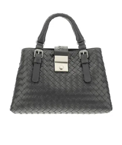 Bottega Veneta Mini Roma Tote Bag In Black