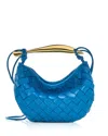 Bottega Veneta Sardine Intrecciato Crossbody Bag In Blue
