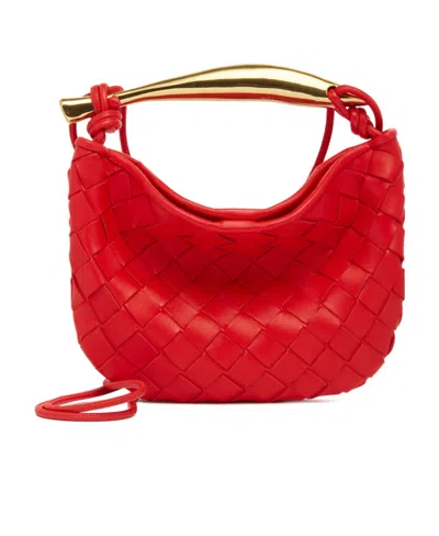 Bottega Veneta Mini Sardine Leather Crossbody Bag In Red