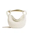 Bottega Veneta Mini Sardine Intrecciato Top-handle Bag In Chalk-m Brass