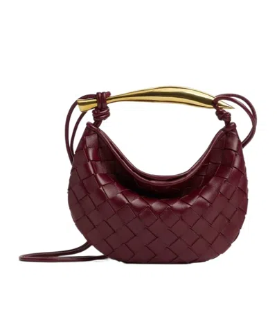 Bottega Veneta Mini Sardine Shoulder Bag In 2250 Barolo M Brass