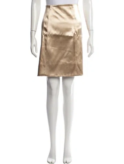 Pre-owned Bottega Veneta Mini Skirt In Gold