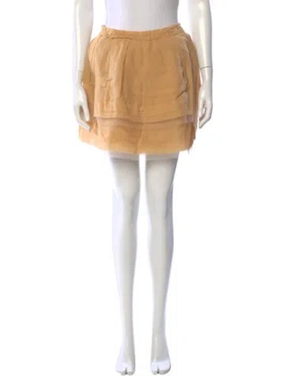 Pre-owned Bottega Veneta Mini Skirt In Neutral