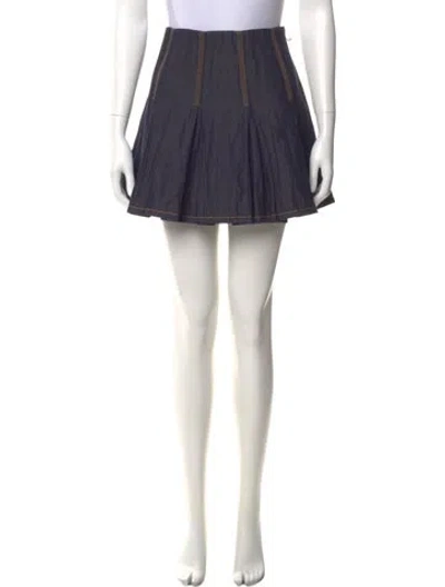 Pre-owned Bottega Veneta Mini Skirt W/ Tags In Blue