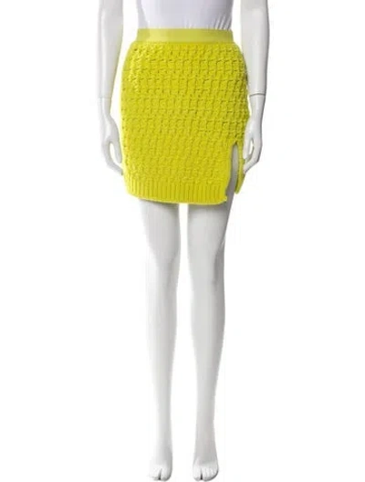 Pre-owned Bottega Veneta Mini Skirt W/ Tags In Green