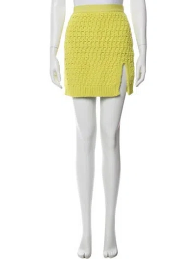 Pre-owned Bottega Veneta Mini Skirt In Yellow