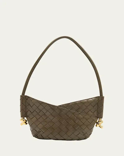 Bottega Veneta Mini Solstice Hobo Bag In Green