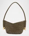 Bottega Veneta Mini Solstice Hobo Bag In Green