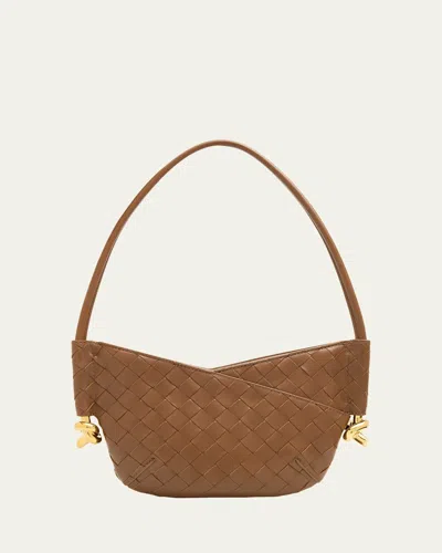 Bottega Veneta Mini Solstice Hobo Bag In Green