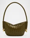 Bottega Veneta Mini Solstice Hobo Bag In Green