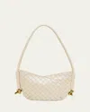 Bottega Veneta Solstice Intrecciato Baby Leather Shoulder Bag In Olive Oil