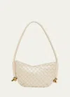 Bottega Veneta Mini Solstice Hobo Bag In Sea Salt