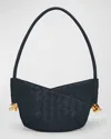 Bottega Veneta Mini Solstice Hobo Bag In Blue