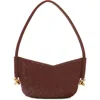 Bottega Veneta Mini Solstice Intrecciato Leather Hobo Bag In 2506 Sapele-muse Brass