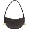 Bottega Veneta Mini Solstice Intrecciato Leather Hobo Bag In Fondant/ Brass