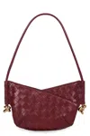Bottega Veneta Mini Solstice Leather Shoulder Bag In Red