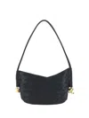 Bottega Veneta Women Solstice Baby Leather Shoulder Bag In Black-m Brass