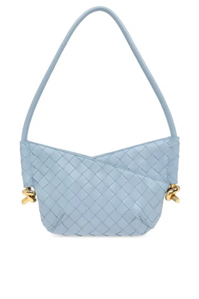 Bottega Veneta Mini Solstice Hobo Bag In Blue