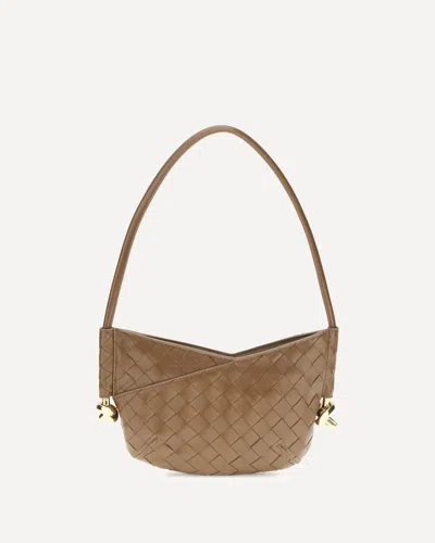Bottega Veneta Mini Solstice Shoulder Bag In Brown