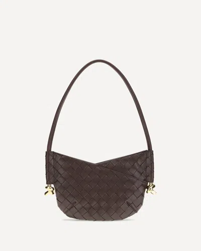 Bottega Veneta Mini Solstice Shoulder Bag In Burgundy