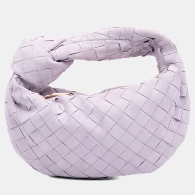 Pre-owned Bottega Veneta Mini Suede Intrecciato Jodie In Purple