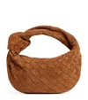 Bottega Veneta Mini Suede Jodie Top-handle Bag In Brown