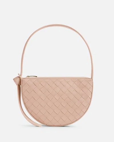 Bottega Veneta Mini Sunrise Leather Shoulder Bag In Pink