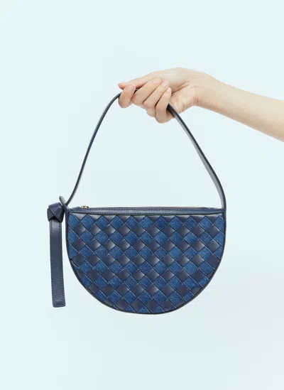Bottega Veneta Women Mini Sunrise Shoulder Bag In Blue